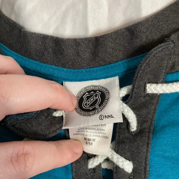 San Jose Sharks Women’s Off The Shoulder Sweater - Picture 4 of 8